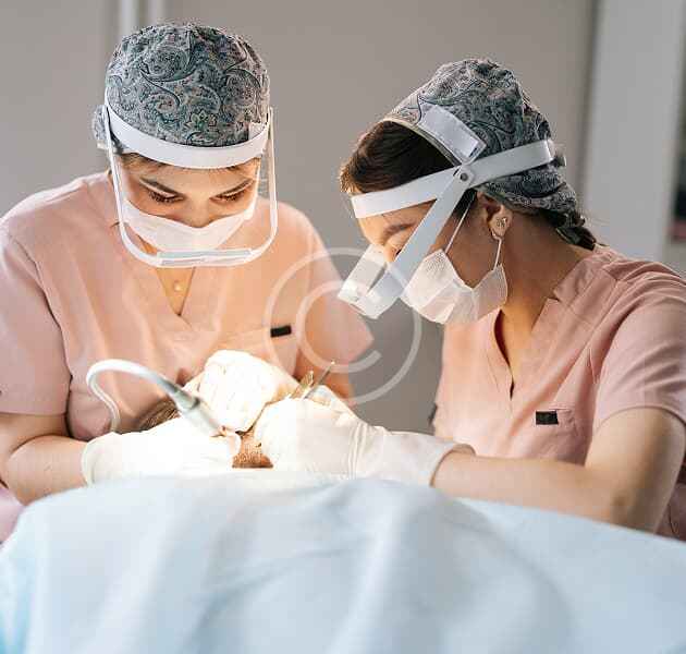 Intervention chirurgicale en bloc opératoire