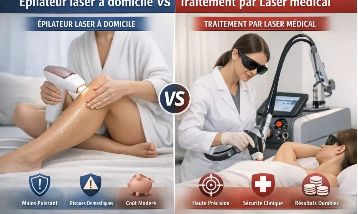 épilateur laser vs laser médical